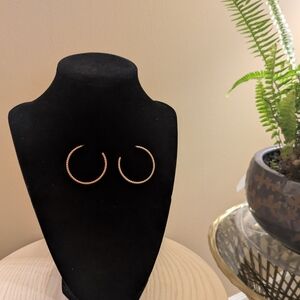 Elegant Rose Gold Hoop Earrings